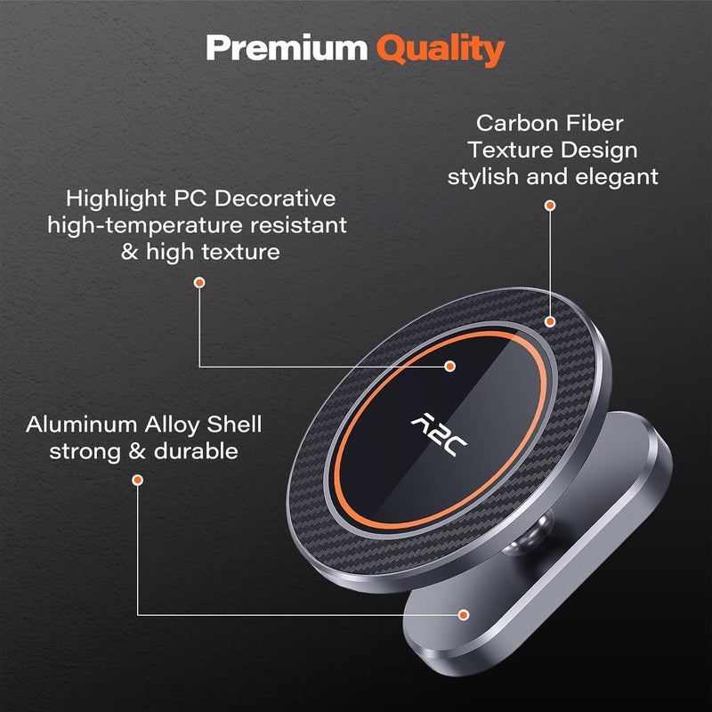 A2C All-Metal Gym Magnetic Phone Holder for MagSafe,High-End Workout Essentials for Men Women,[Dual N54 Magnet] Portable Phone Mount Gym Accessories Compatible with iPhone 17 16 15 14 13 12 (Gray) - Image 4